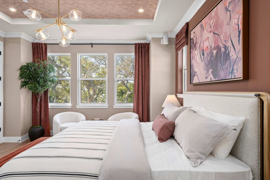 Furnished interior view inside a new home in EvenTide, New Smyrna Beach (Image 28).
