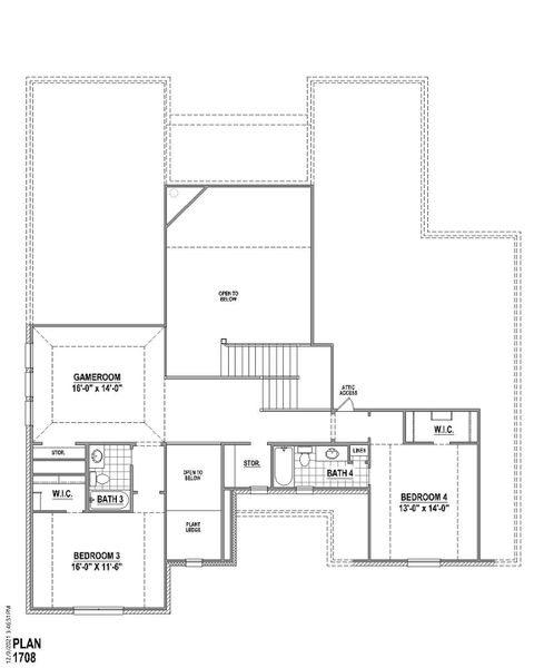 Plan 1708 2nd Floor