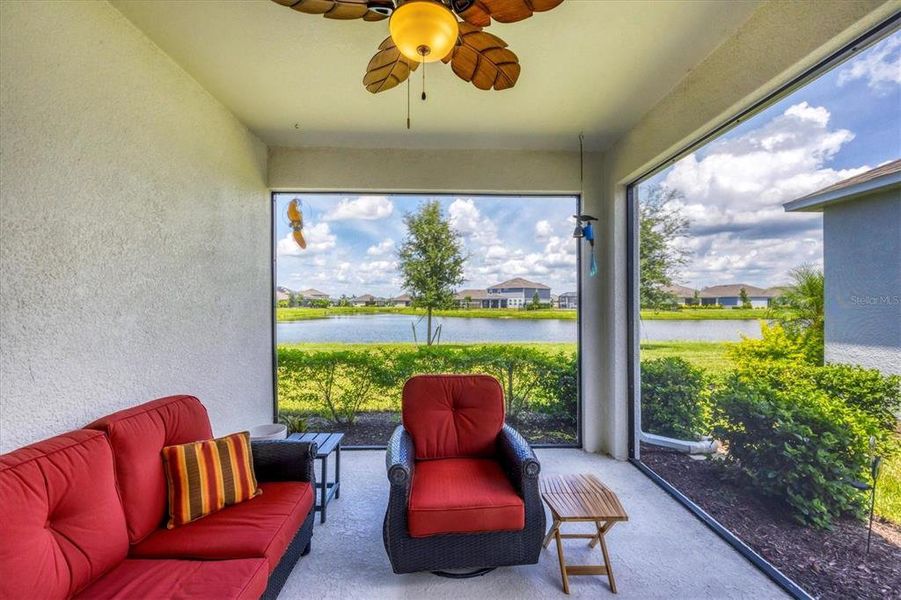Covered Lanai Overlooking Lake Covered Lanai Overlooking Lake
