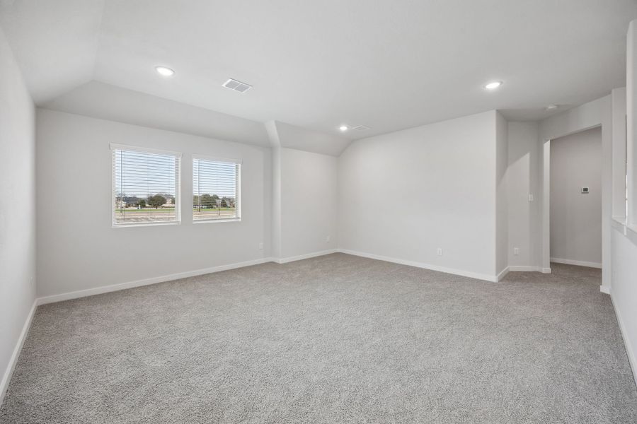 Game Room in the Masters home plan by Trophy Signature Homes – REPRESENTATIVE PHOTO