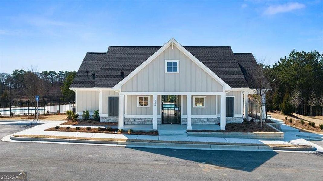 Front exterior of a new home in , Fairburn, GA, highlighting curb appeal (Image 2). Front exterior of a new home in , Fairburn, GA, highlighting curb appeal (Image 2).