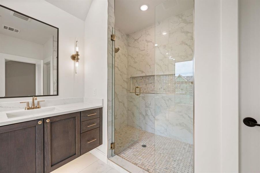 You will never want to leave the oversized, walk in shower in your new owner's bath! You will never want to leave the oversized, walk in shower in your new owner's bath!