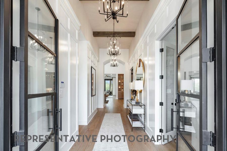 Furnished interior view inside a new home in Santa Rita Ranch, Liberty Hill (Image 27). Furnished interior view inside a new home in Santa Rita Ranch, Liberty Hill (Image 27).