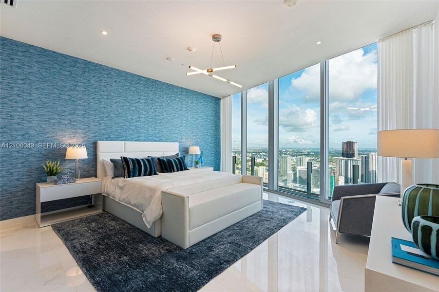 Furnished interior view inside a new home in , Miami (Image 17).