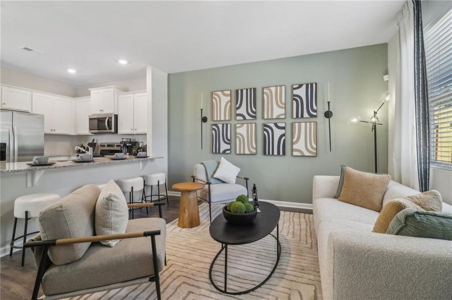 Furnished interior view inside a new home in , Atlanta (Image 31).