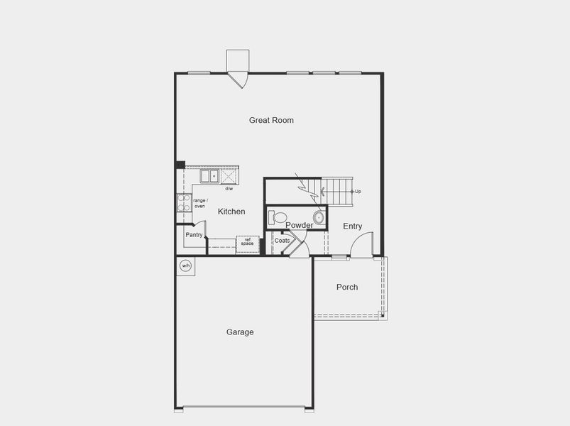 2D floor plan layout for the Plan 1780 by KB Home in Stoney Chase, Del Valle, TX (Image 7).
