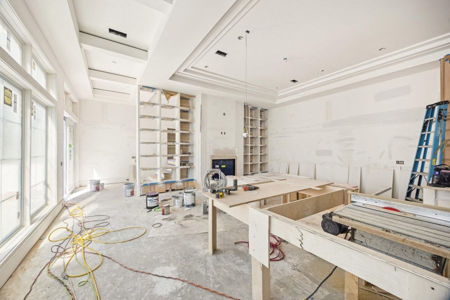 In-progress construction of a new home in , West University Place, TX (Image 13).