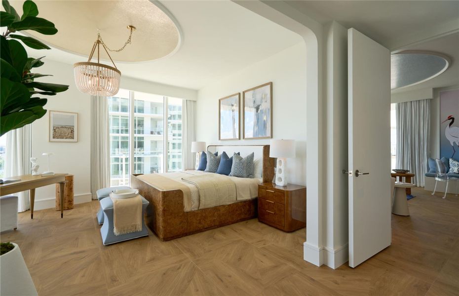 Furnished interior view inside a new home in , Fort Lauderdale (Image 7).