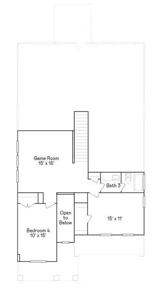 2D floor plan layout of this home in Jones Creek Reserve, Richmond, TX (Image 4).