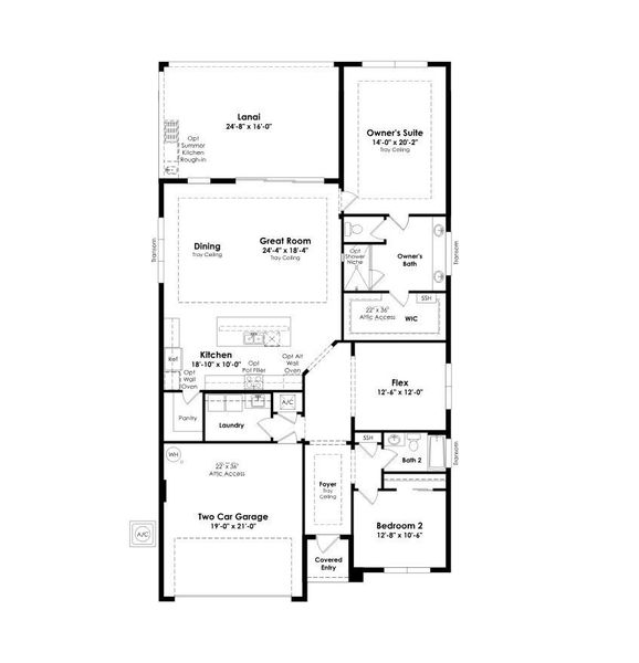 2D floor plan layout of this home in PGA Village Verano, Port St. Lucie, FL (Image 3). 2D floor plan layout of this home in PGA Village Verano, Port St. Lucie, FL (Image 3).