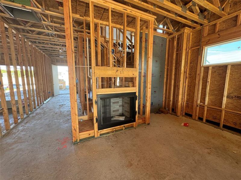 View of living room - fireplace