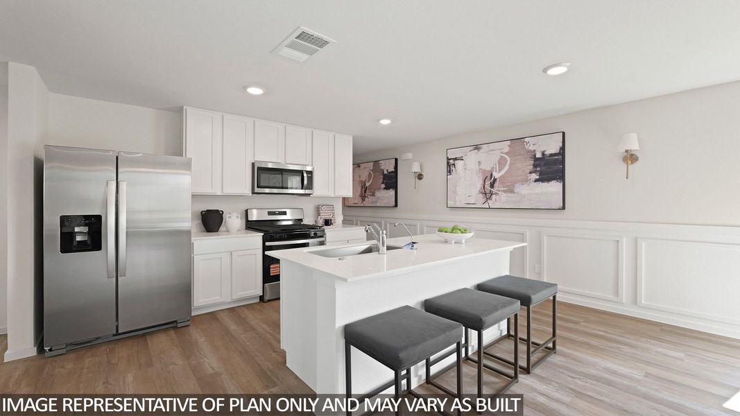 Furnished interior view inside a new home in The Canopies, Splendora (Image 6).