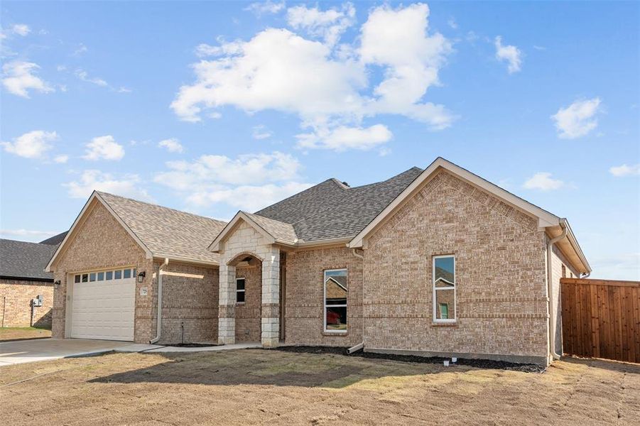 Front exterior of a new home in , Mabank, TX, highlighting curb appeal (Image 20).
