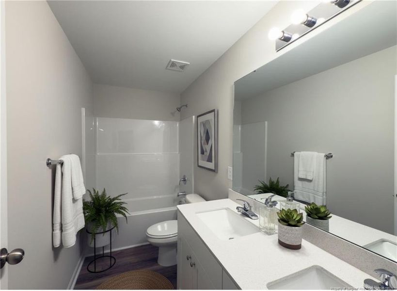 2nd Floor Bathroom - virtually staged