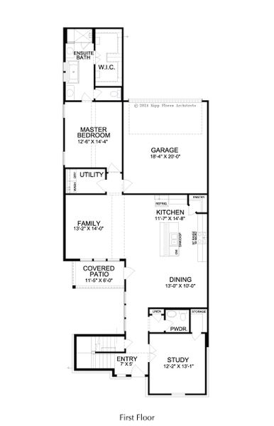 2D floor plan layout for the Adonia by Landon Homes in Fields - East Village, Frisco, TX (Image 3). 2D floor plan layout for the Adonia by Landon Homes in Fields - East Village, Frisco, TX (Image 3).