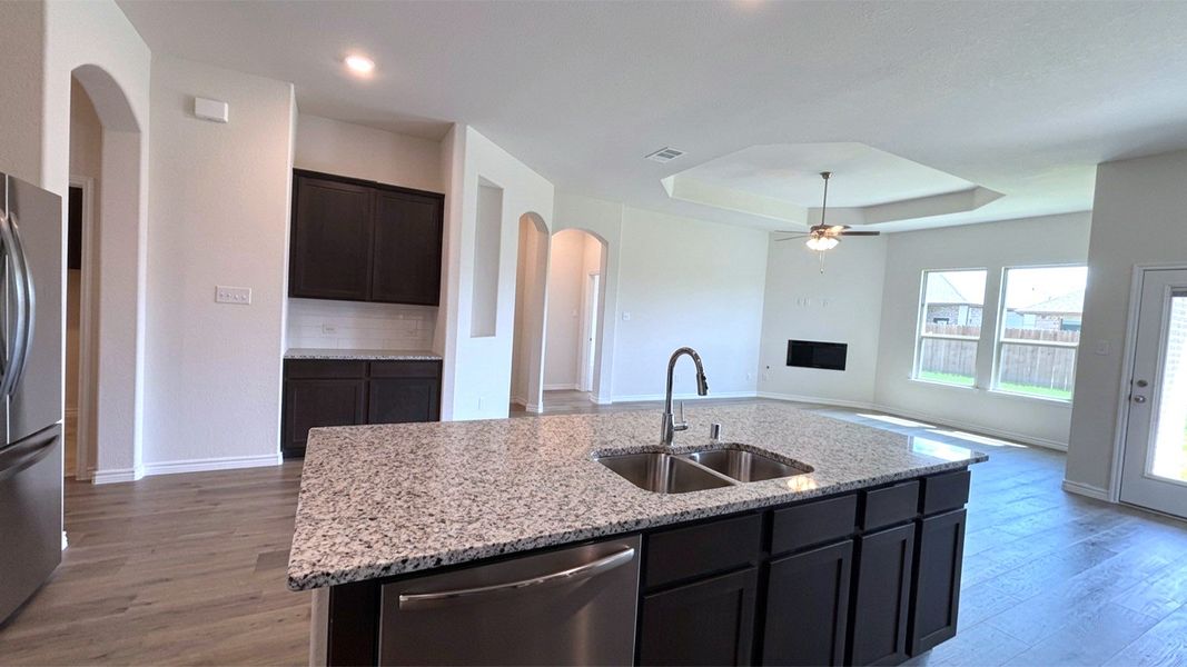 Furnished interior view inside a new home in Lakewood Trails, Forney (Image 4).