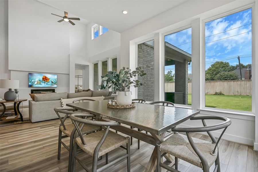 Furnished interior view inside a new home in Avalon at Friendswood 60s, Friendswood (Image 3). Furnished interior view inside a new home in Avalon at Friendswood 60s, Friendswood (Image 3).