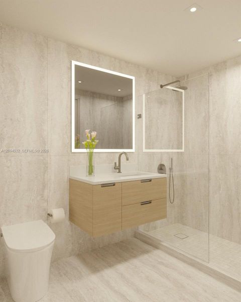 Furnished interior view inside a new home in , Miami Beach (Image 11).