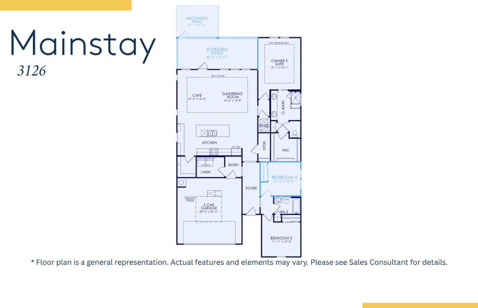 2D floor plan layout of this home in Forestwood, Longs, SC (Image 4).