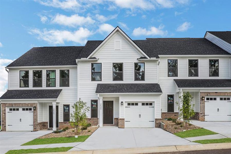Front exterior of a new home in Laurel Fields, Gainesville, GA, highlighting curb appeal (Image 22).
