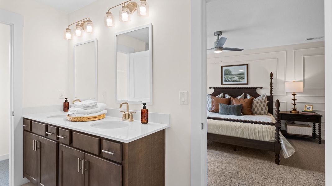 Furnished interior view inside a new home in Lone Oaks Farm, Cleveland (Image 29).