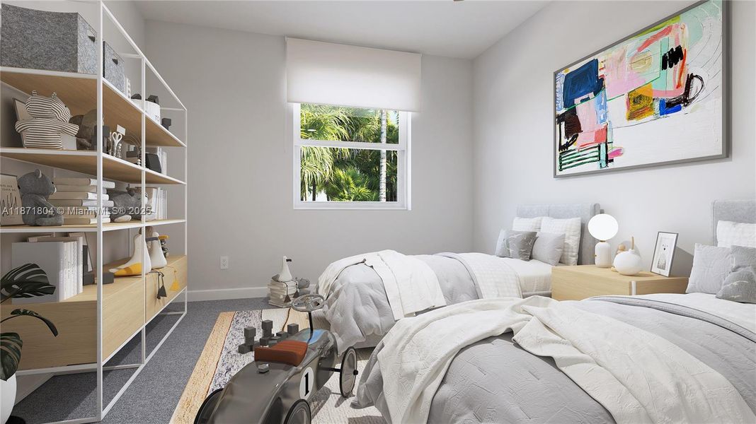 Furnished interior view inside a new home in Hawthorne at Galiano Pointe, Miami (Image 5). Furnished interior view inside a new home in Hawthorne at Galiano Pointe, Miami (Image 5).