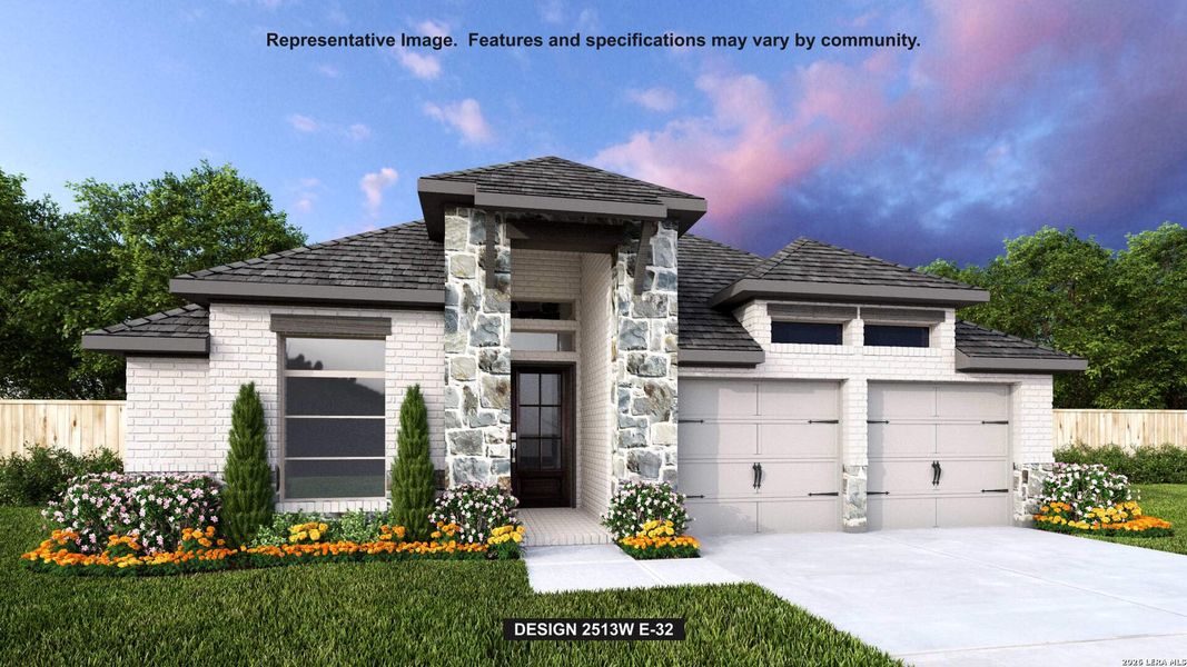 Front exterior of a new home in Legacy at Lake Dunlap, New Braunfels, TX, highlighting curb appeal (Image 1). Front exterior of a new home in Legacy at Lake Dunlap, New Braunfels, TX, highlighting curb appeal (Image 1).