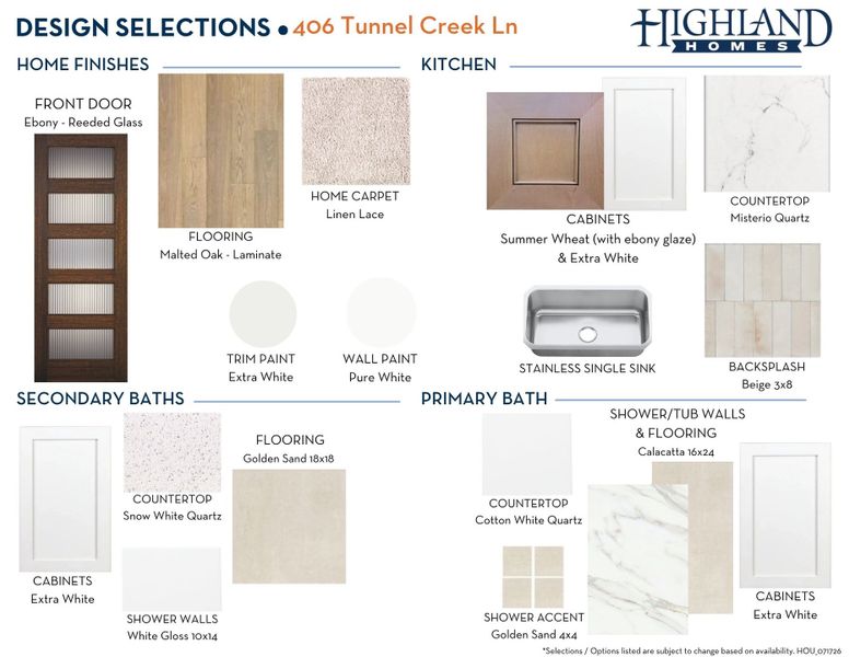 Sample of building materials used in homes in Grand Central Park, Conroe (Image 48).