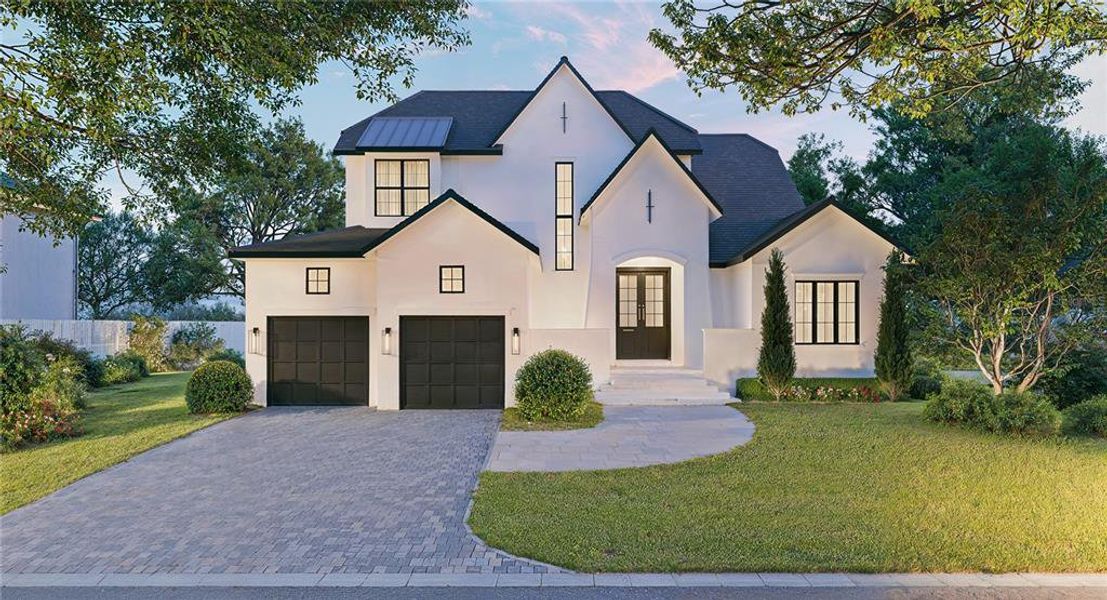 Front exterior of a new home in , Sarasota, FL, highlighting curb appeal (Image 1).