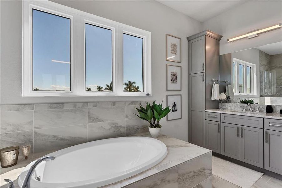 Furnished interior view inside a new home in Aqua Single Family Homes, Bradenton (Image 30).