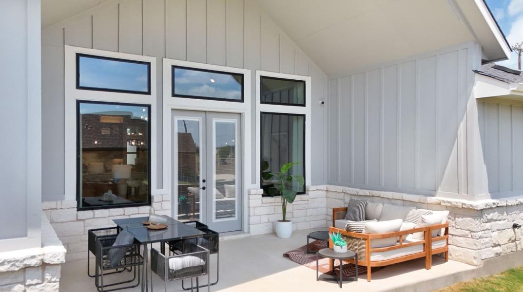 Exterior details and patio area of a home in Broken Oak, Georgetown (Image 3).