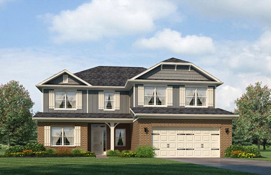 Representative exterior photo of a completed home built from the 3119 by Adams Homes in Hidden Pines, Cameron, NC (Image 15).