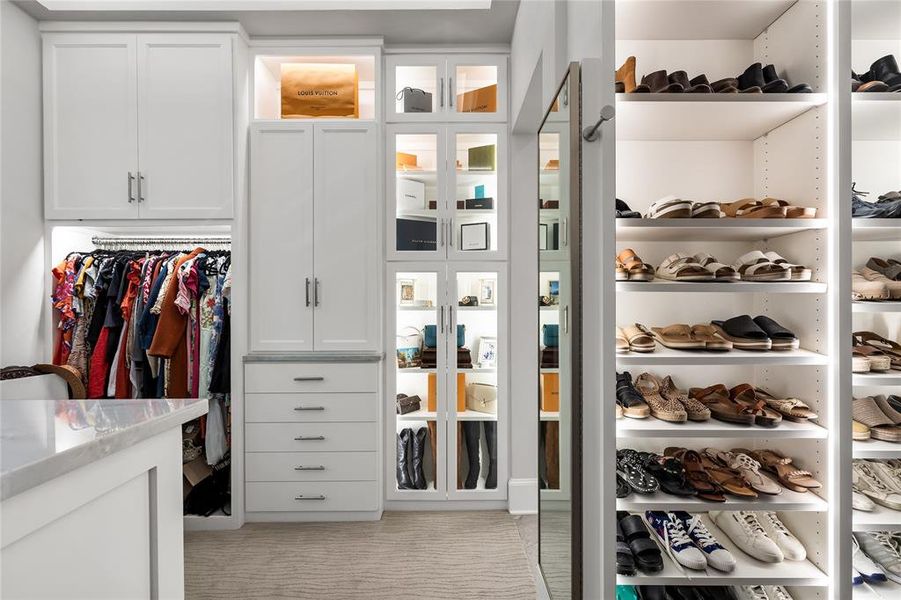 View of walk in closet