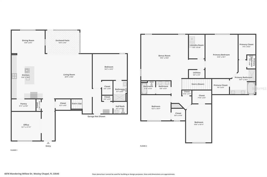 2D floor plan layout of this home in , Wesley Chapel, FL (Image 7). 2D floor plan layout of this home in , Wesley Chapel, FL (Image 7).