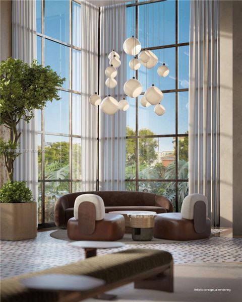 Furnished interior view inside a new home in , Coral Gables (Image 3).