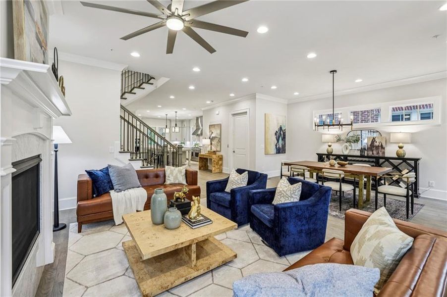 Furnished interior view inside a new home in 1858 Downtown Alpharetta, Alpharetta (Image 36). Furnished interior view inside a new home in 1858 Downtown Alpharetta, Alpharetta (Image 36).