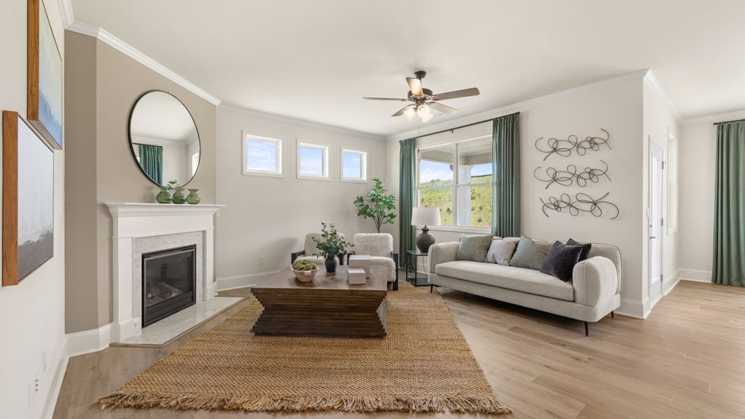 Representative furnished interior of a home built from the Bristol by D.R. Horton in Hamptons at Riverwood North, Dallas (Image 15).