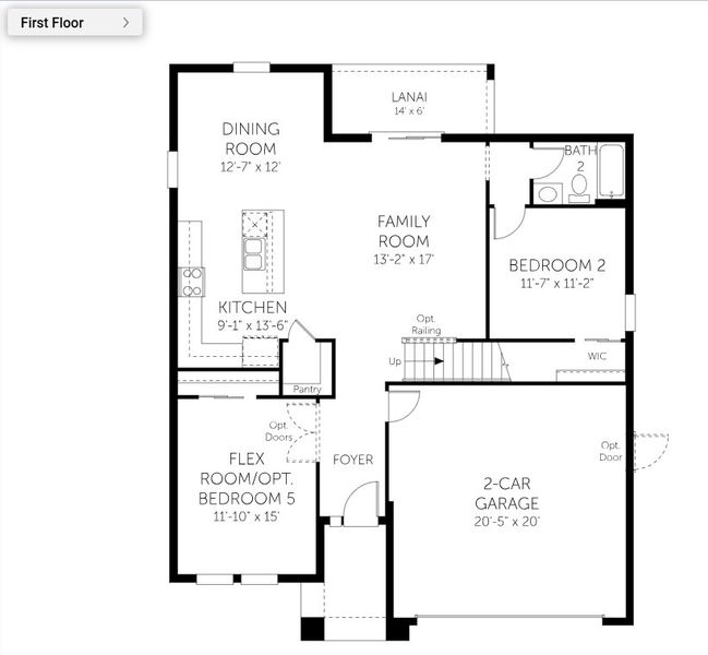 2D floor plan layout for the Winston - Single Family Homes by Dream Finders Homes in Brystol North at Wylder, Port St. Lucie, FL (Image 6). 2D floor plan layout for the Winston - Single Family Homes by Dream Finders Homes in Brystol North at Wylder, Port St. Lucie, FL (Image 6).