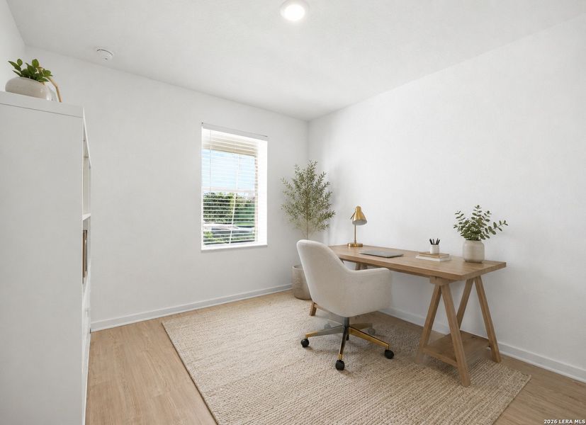 Furnished interior view inside a new home in Tarasco Gardens, San Antonio (Image 16).