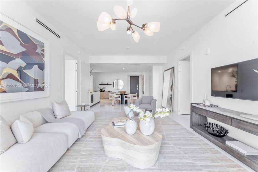Furnished interior view inside a new home in , Miami (Image 7). Furnished interior view inside a new home in , Miami (Image 7).