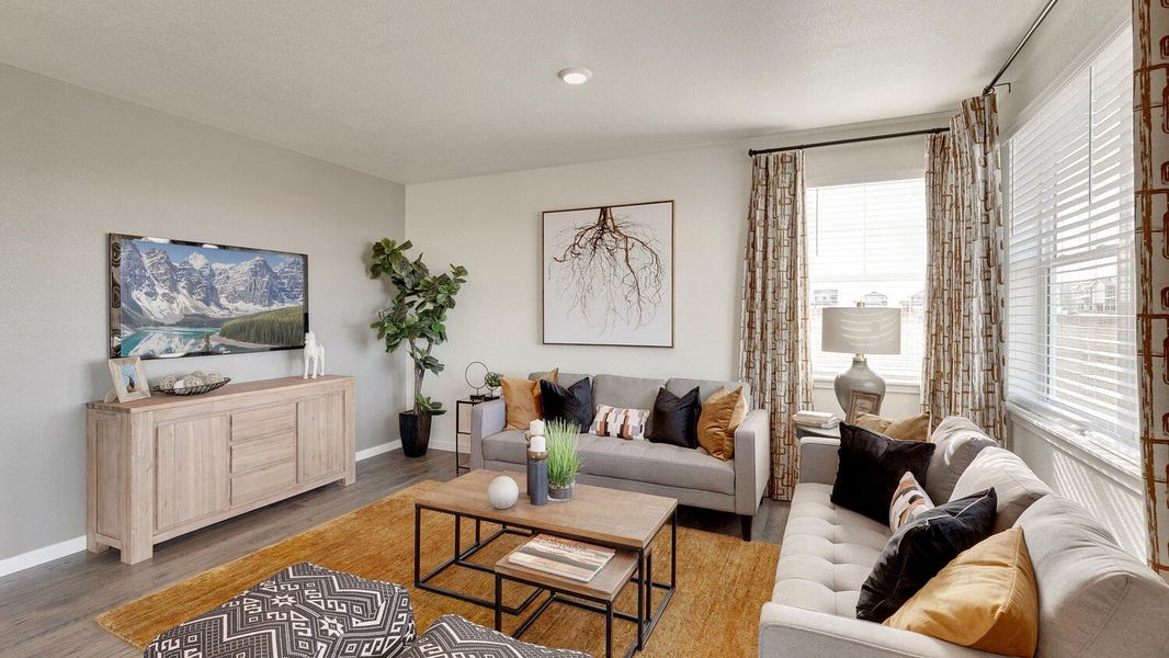 Representative furnished interior of a home built from the Holcombe by D.R. Horton in Settlers Crossing, Commerce City (Image 8).