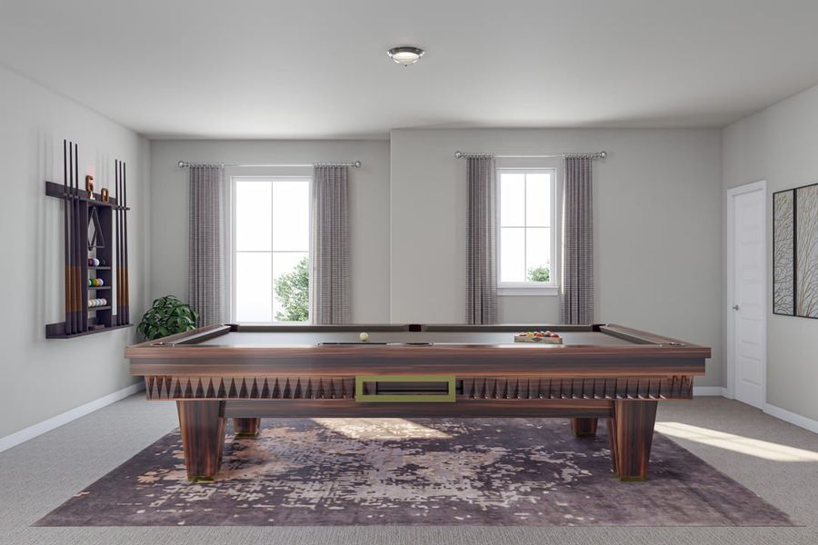 Representative furnished interior of a home built from the Sheldon by Tri Pointe Homes in Park Collection At Wolf Ranch, Georgetown (Image 17).