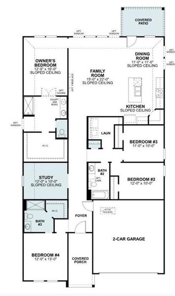 2D floor plan layout of this home in Elevon, Lavon, TX (Image 3).