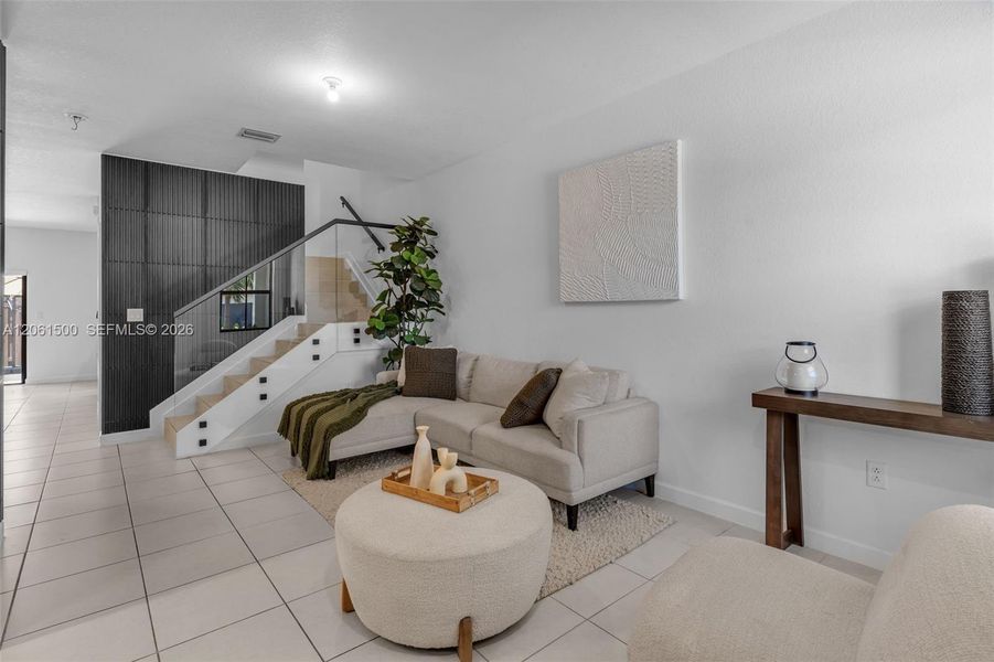 Furnished interior view inside a new home in , Miami (Image 4). Furnished interior view inside a new home in , Miami (Image 4).