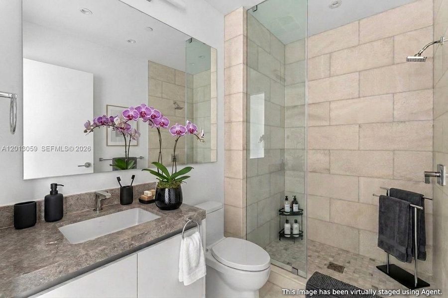 Furnished interior view inside a new home in , Miami (Image 7).