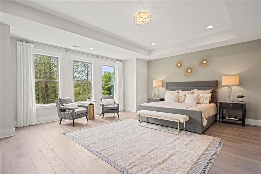 Furnished interior view inside a new home in Soleil Belmont Park, Canton (Image 33).