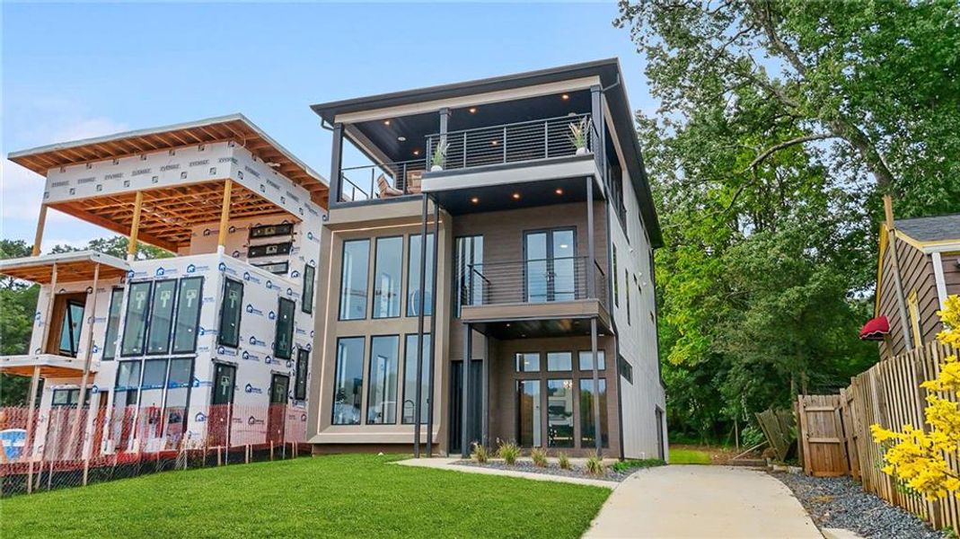 Front exterior of a new home in , Atlanta, GA, highlighting curb appeal (Image 1). Front exterior of a new home in , Atlanta, GA, highlighting curb appeal (Image 1).