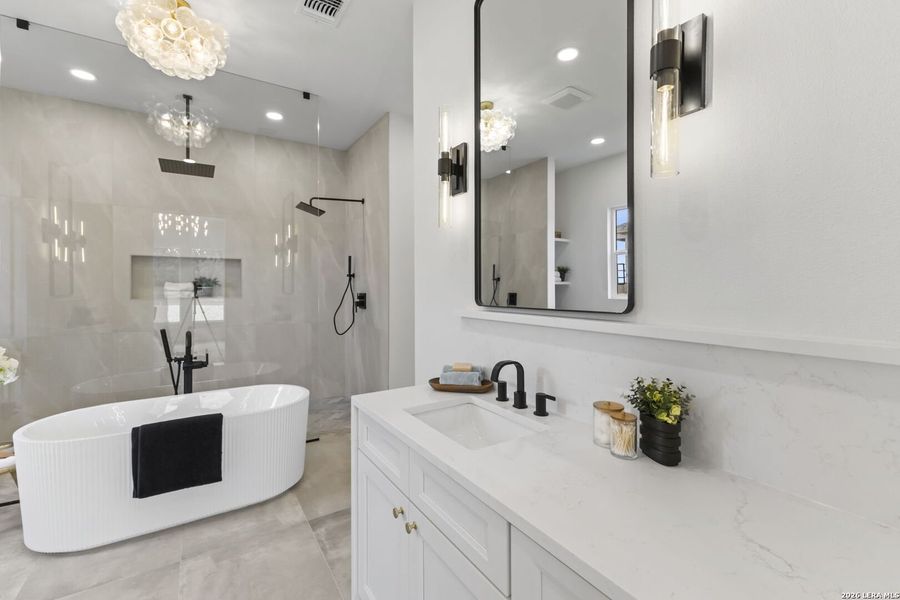 Furnished interior view inside a new home in , Bulverde (Image 10).