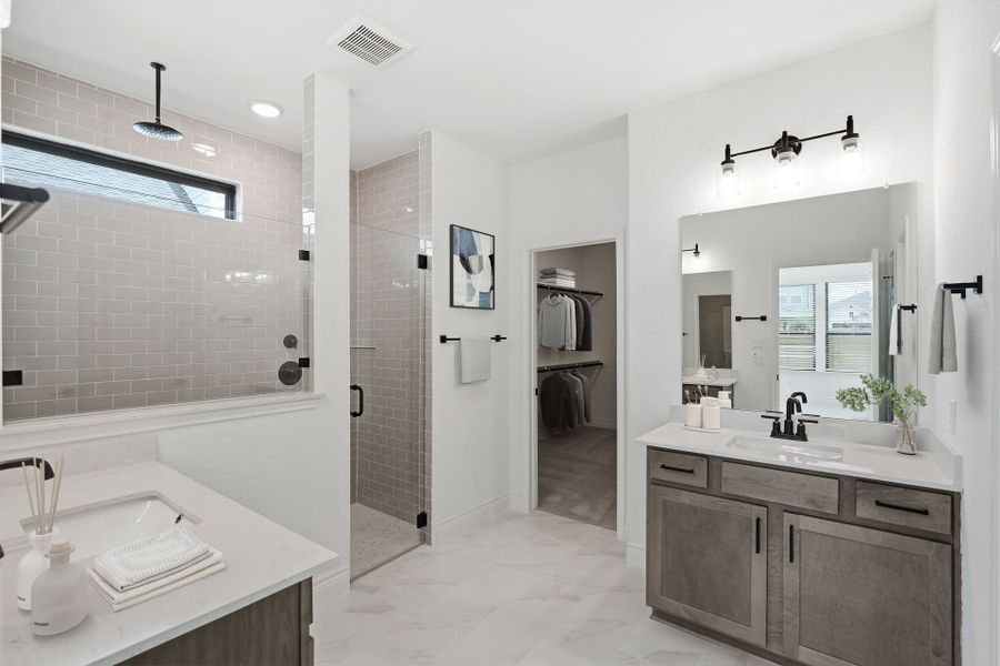 Representative furnished interior of a home built from the Sanford by Pulte Homes in Davis Ranch, San Antonio (Image 14).
