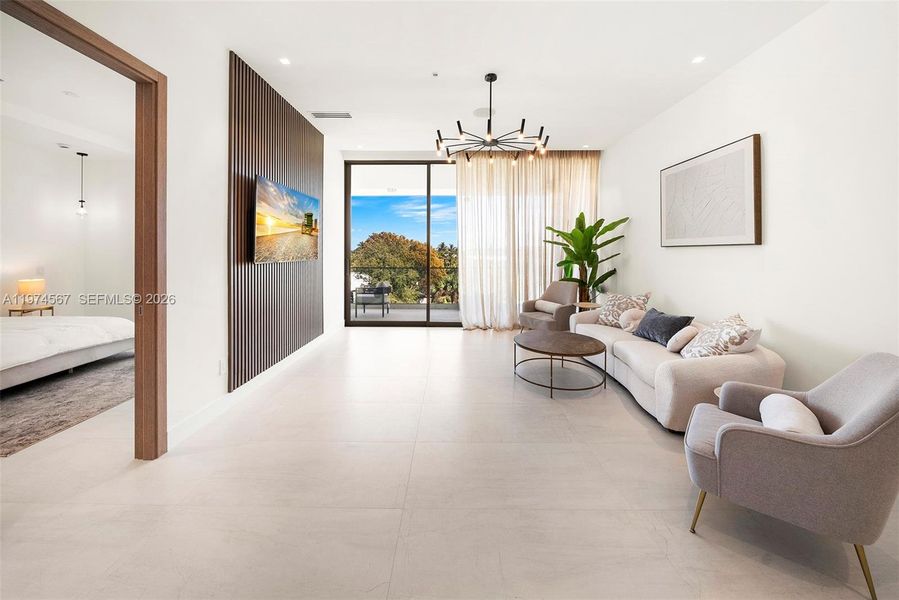 Furnished interior view inside a new home in , Delray Beach (Image 7). Furnished interior view inside a new home in , Delray Beach (Image 7).